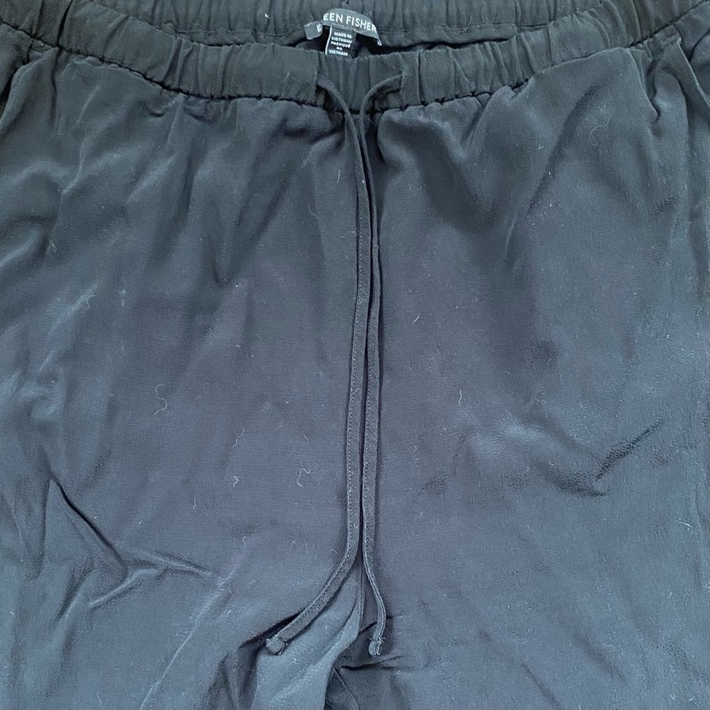 Eileen Fisher Organic Cotton Tencel Blend Loosefit Jogger Pants Drawstring M - Picture 4 of 9
